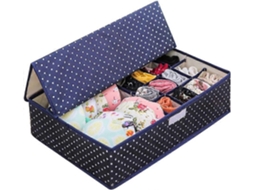 Caixa De Armazenamento Para Roupas Íntimas Com 17 Compartimentos, Organizador Dobrável Para Meias E Roupas Íntimas. Olysi Shop