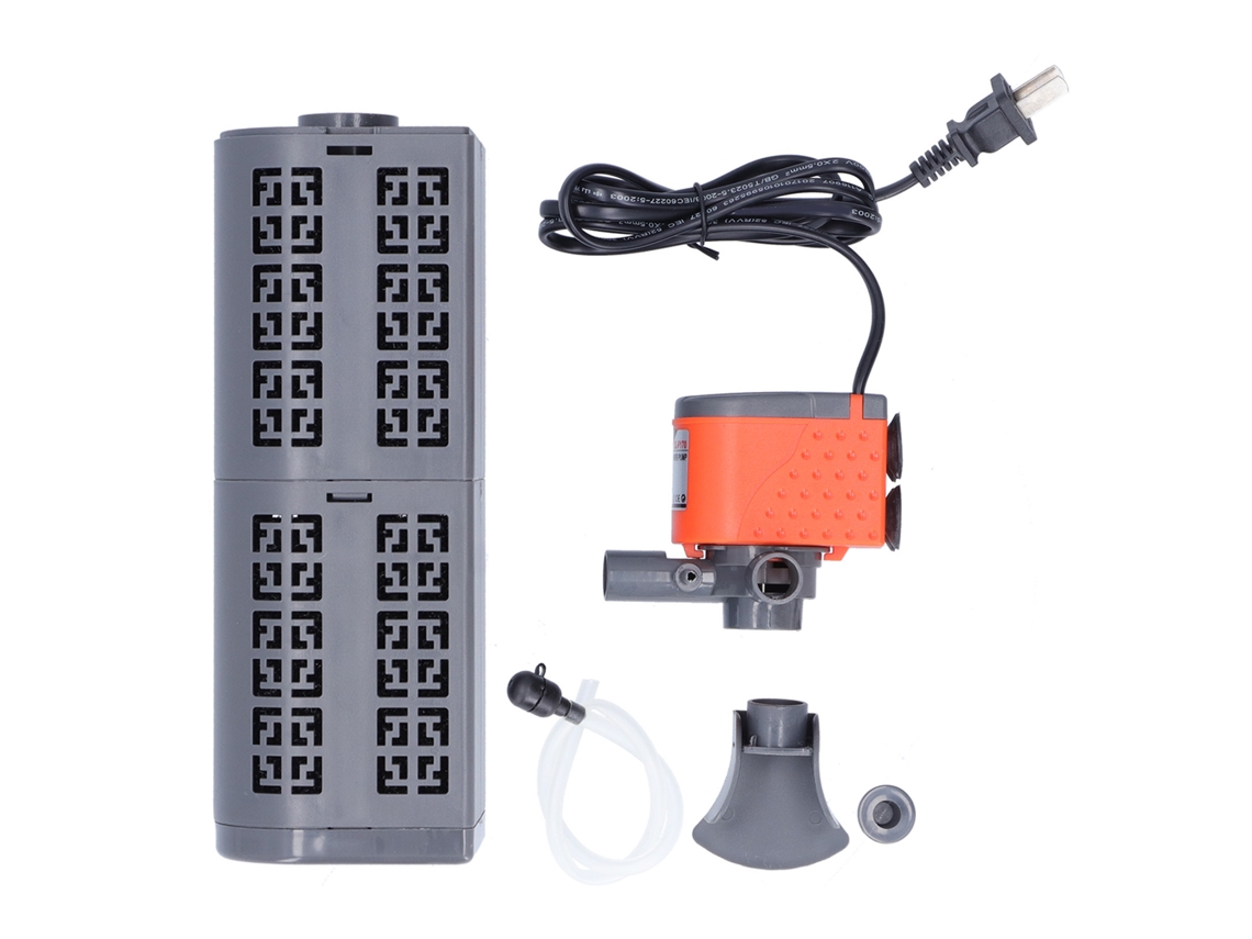Bomba Submersível 3 em 1 para Aquário com Filtro e Oxigenação Ultra silencioso 1300l/h 20w S/MARCA