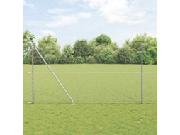 Vidaxl Cerca Hexagonal Com Poste 50 X 1,5 M Aço Galvanizado Prateado