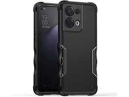 Capa Armadura Robusta Antiderrapante Militar Protetora para Oppo Reno8 5G HONGWE. Anti-Choque Preto