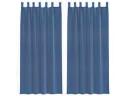 Voile Curtain, Voile Curtains Vidaxl Azul Tecido (140 X 245 Cm)