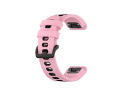 Bracelete de Smartwatch para Garmin Forerunner 945 22Mm Silicone Sports Pulseira de Relógio de Rosa-Preto VENISYMLIS