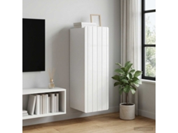 Vidaxl Armário De Parede Branco Brilhante 33 X 34,5 X 94 Cm