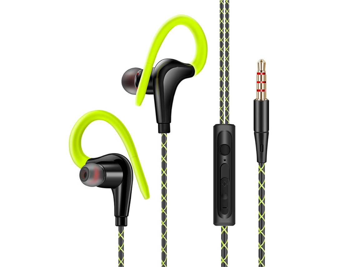 Aetheria fone de Ouvido 3.5mm Esportivo Intra auricular com Microfone e Gancho Anti queda S760