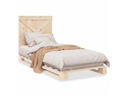 Bed Frame, Bed Frames Vidaxl Marrom Madeira De Pinho (90 X 200 Cm)