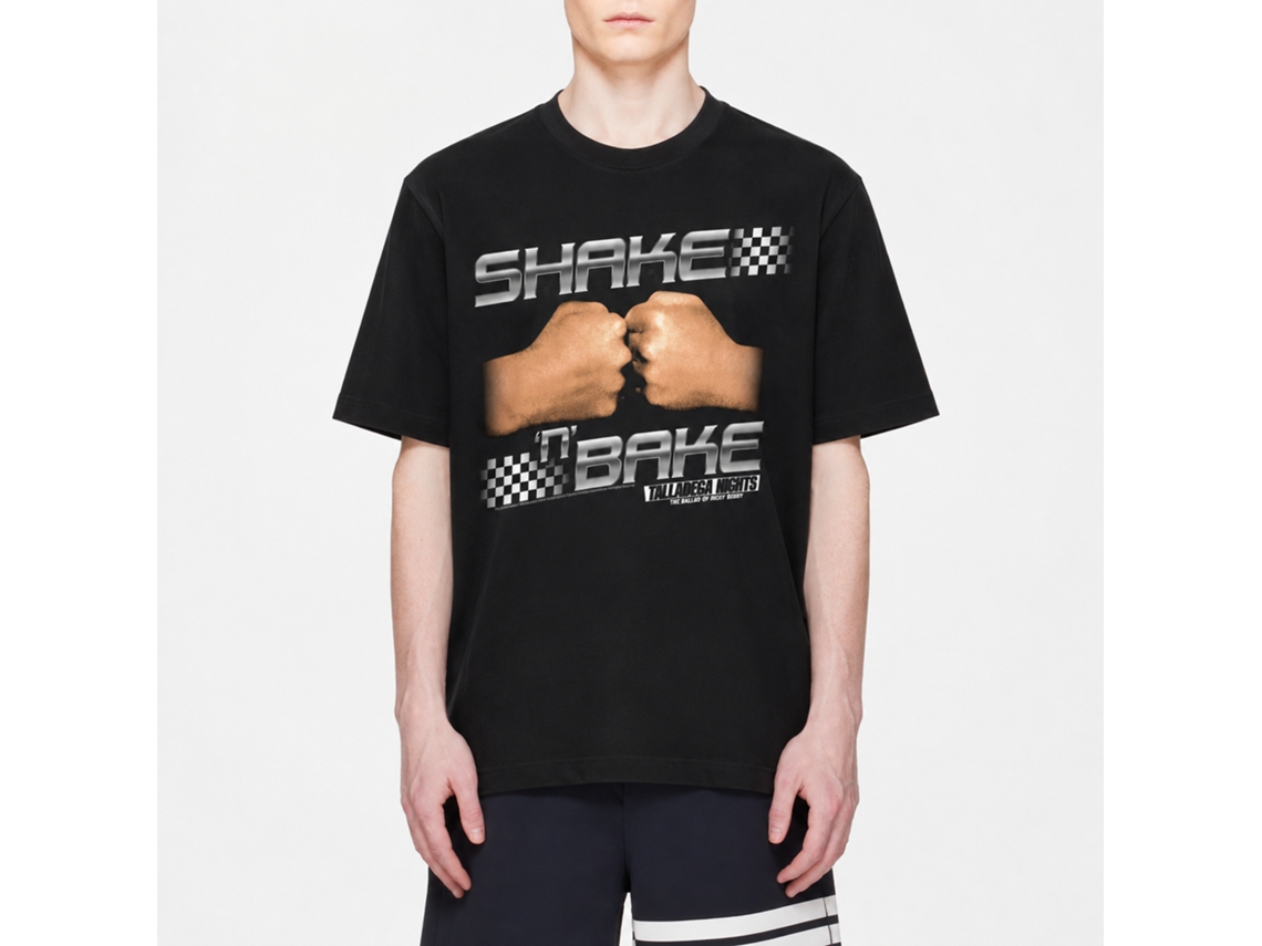 Rockinstone Talladega Nights Movie Shake N Bake Black Adult T-shirt Size:l