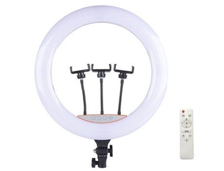 Adaptador Anel Luz Led Smartphone Controle Remoto ELIGHT Preto