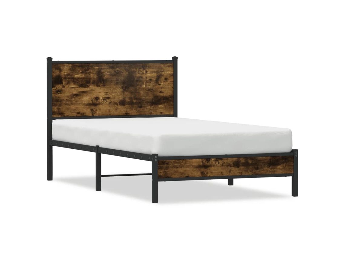 Bed Frame, Bed Frames Vidaxl Marrom Aço (100 X 190 Cm)