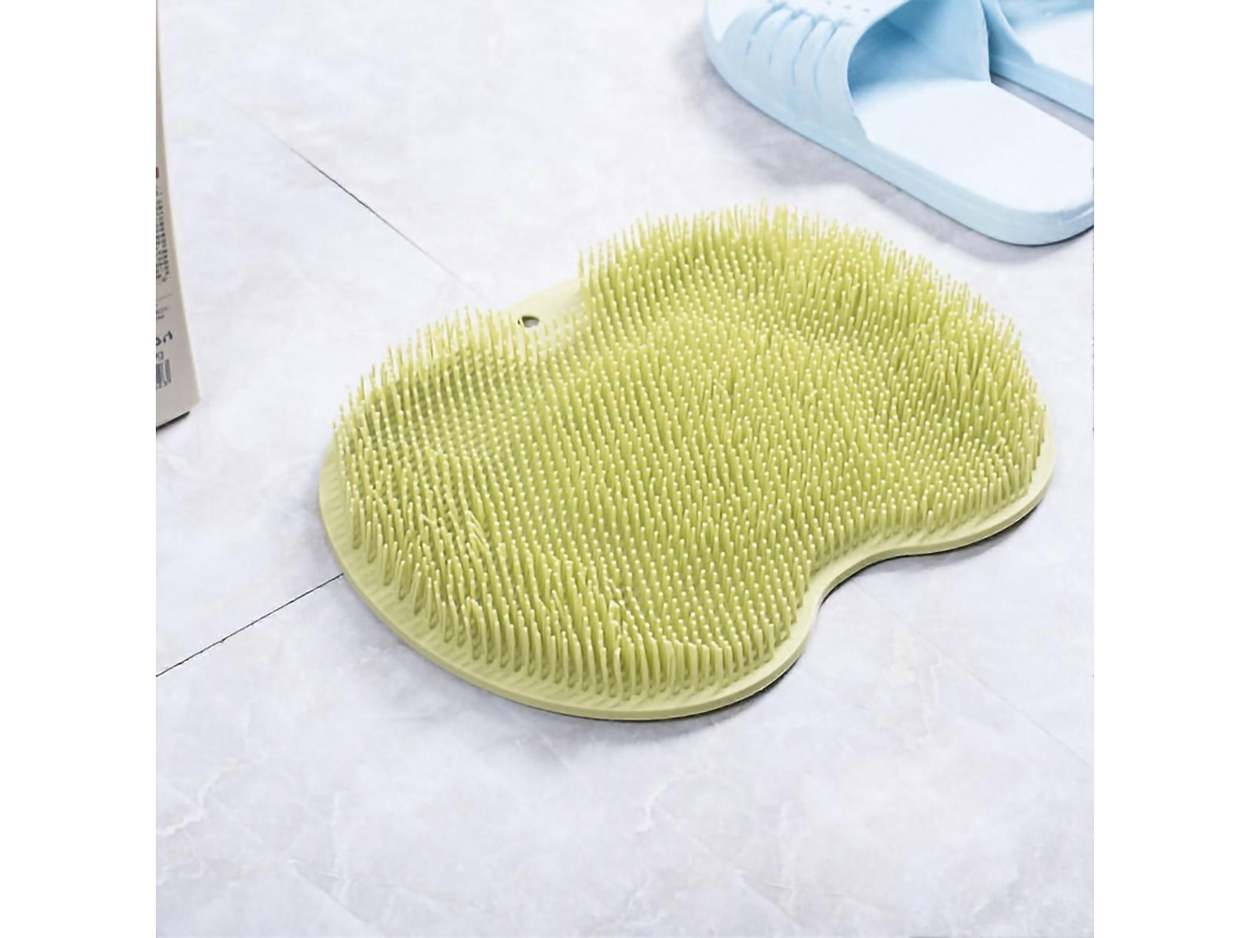 Tapete Massageador Para Os Pés Dobrável Em Tpr Com Gancho E Escova De Limpeza Ventosa.