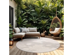 Tapete Weerbestendente - Rodo De 160 Cm - Motivo Boho/scandi - Aspecto Geométrico - Tons Naturais - Efeito 3d - Carpeta