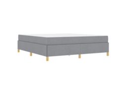 Conjunto 1 Estrutura Da Cama Vidaxl Cinzento-claro Tecido (180 X 200 Cm)