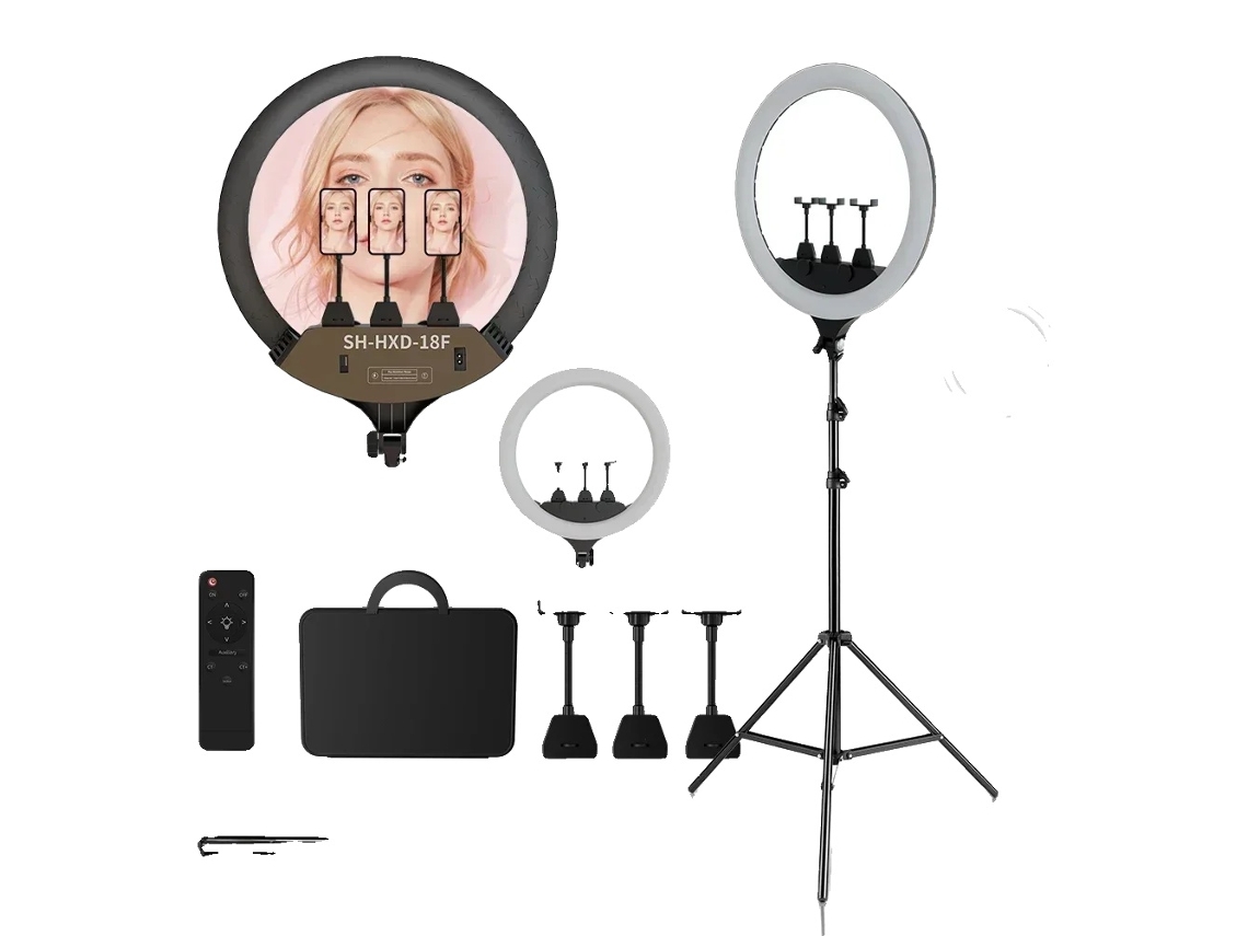 Anel De Luz Com Tripã© 200cm E Rotaã§ã£o 360 Graus Oem