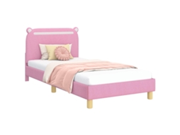 Estrutura de Cama Infantil com Cabeceira Rosa 90x190 cm MAISON EXCLUSIVE