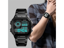 Reloj Hombre Moda Luminoso Duradero Resistente Al Agua 50m Con Fecha Y Hora Negro