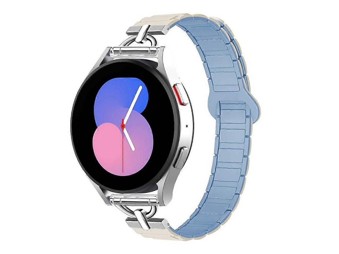 Pulseira De Silicone Magnética Em Formato De D Com Três Contas, 20 Mm