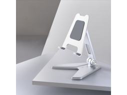 Suporte portátil de mesa para telefone e tablet, de alumínio