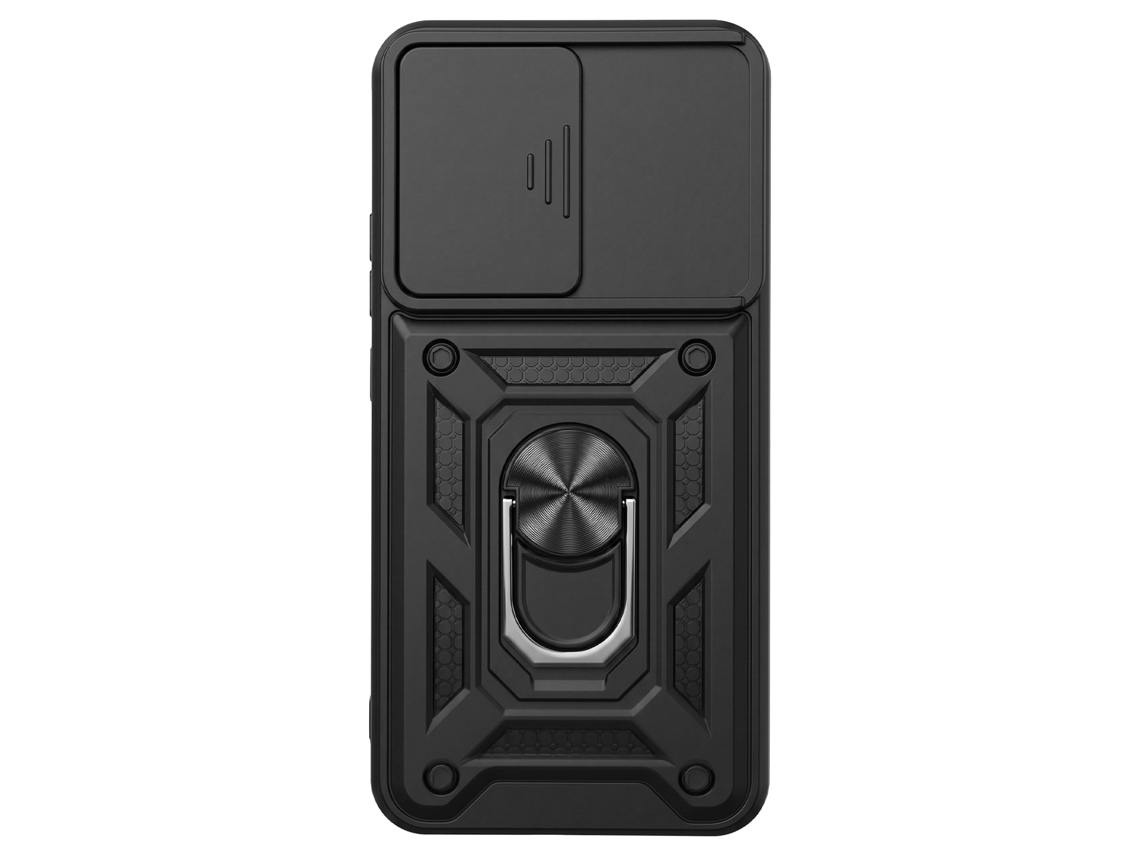 Capa Para Oppo Reno 15 Com Anel Suporte E Tampa De Câmara Deslizante