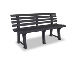 Garden Bench, Garden Benches Vidaxl Antracite Plástico (n/a)