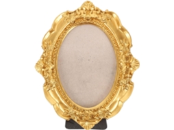 Moldura Dourada Resina Fotos Estilo Vintage Ideal Escritórios Criações Artísticas Oval GOKOCO