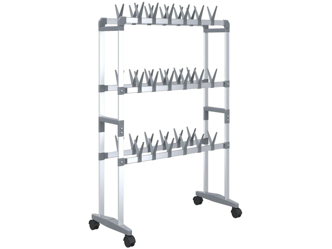 Shoe Rack, Shoe Racks Vidaxl Prateado Alumínio (66 X 27 X 100 Cm)