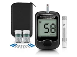 Kit Portátil De Monitoramento De Açúcar No Sangue Com Visor Digital E Tiras De Teste Lalamoli