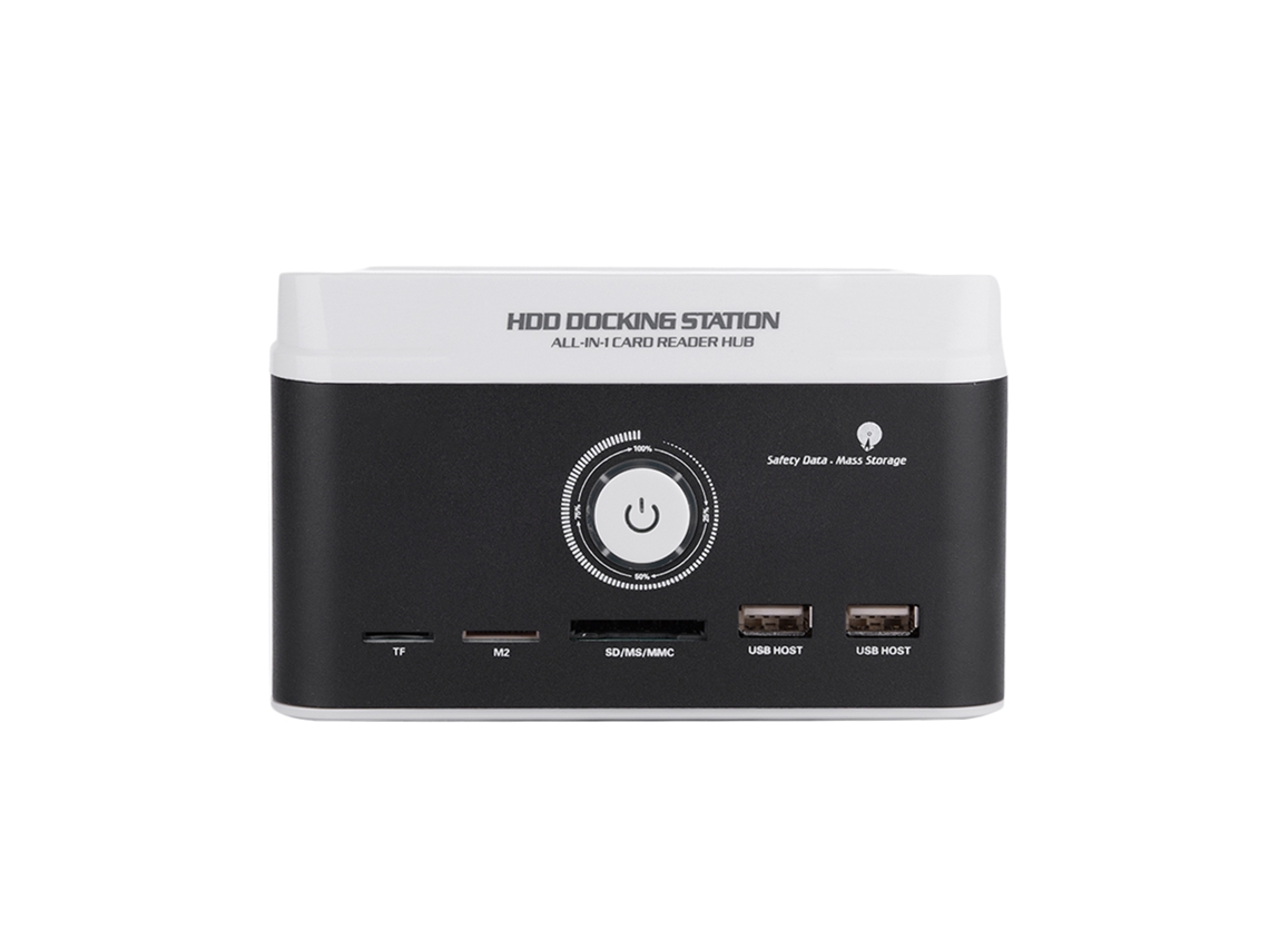 Dock De Disco Rígido (leitor De Cartão Hub Usb3.0 Com Dois Compartimentos)