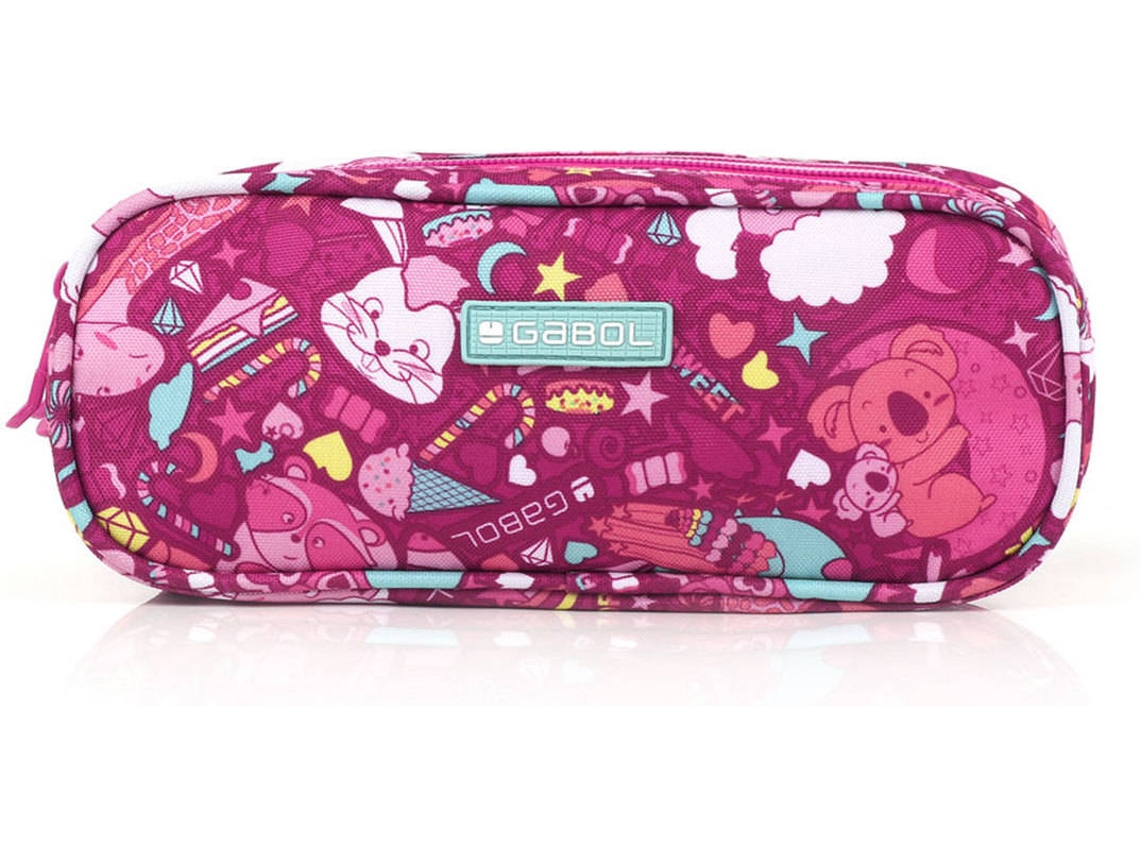 Estojo Triplo GABOL Toy (Rosa - 9 x 22 x 9 cm - 1.8 L - Poliéster)