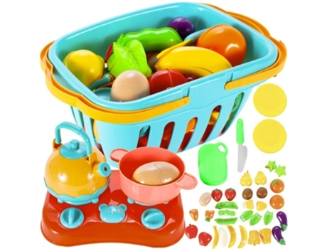 Vegetables And Fruits For Cutting With a Basket 22877 KRUZZEL