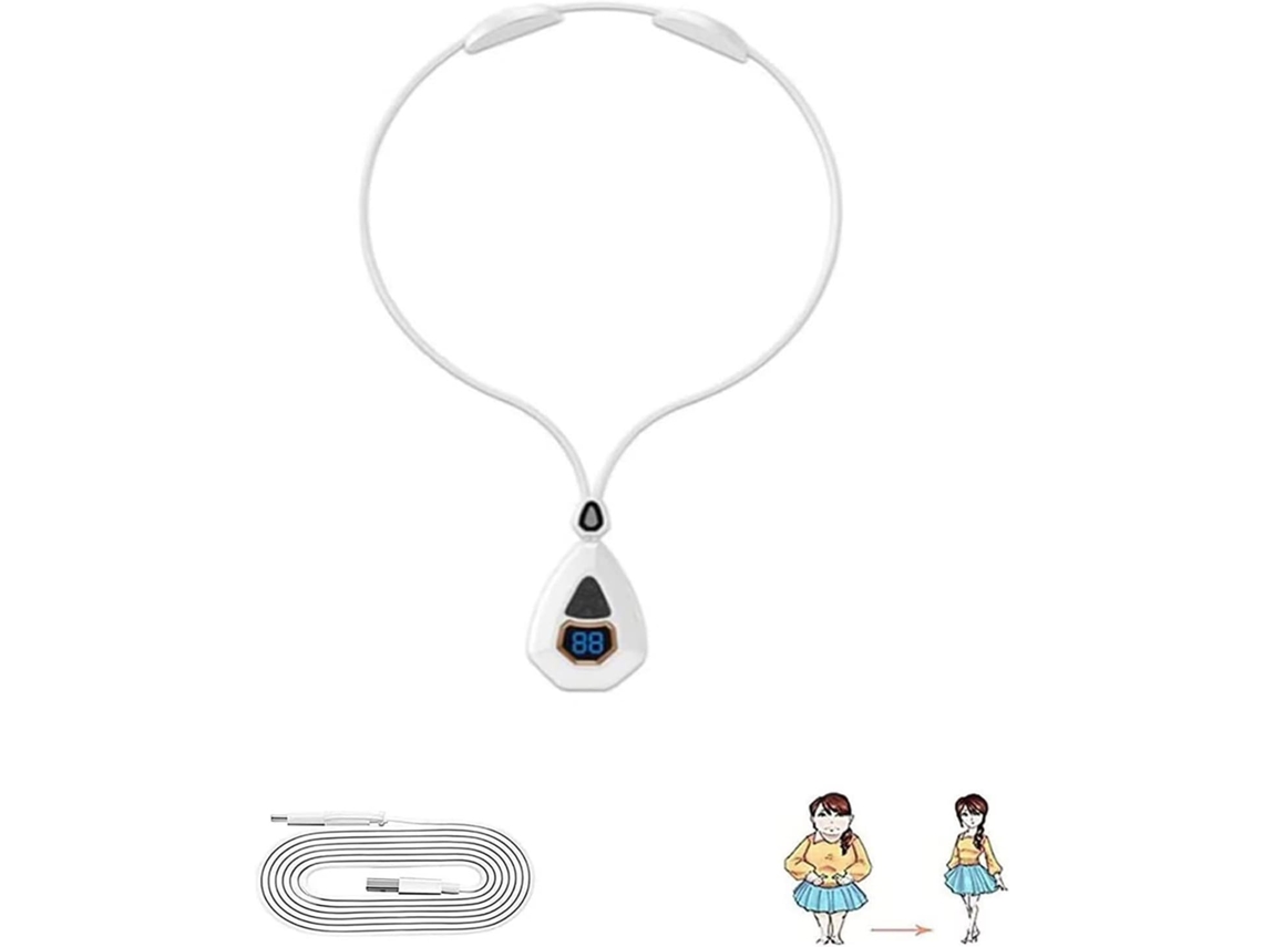 Massageador Portátil para O Pescoço com Pingente Branco com Opção de Aquecimento ZMDECQNA