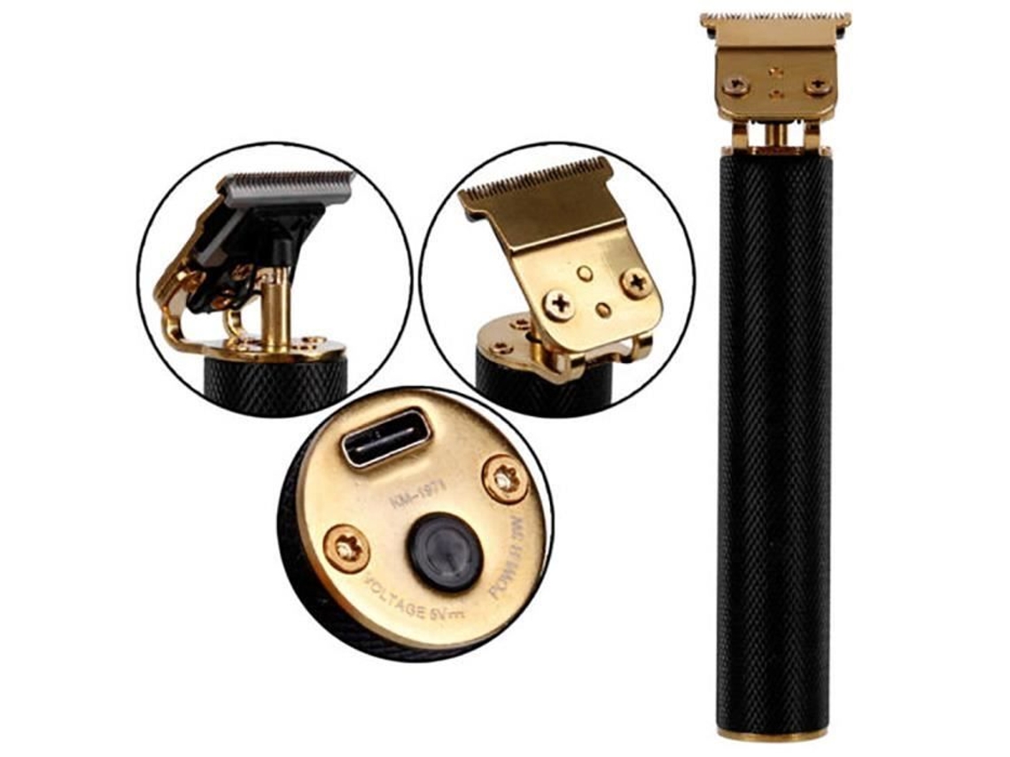 Máquina de cortar cabelo elétrica Kemei KM-1971 - interface USB S/MARCA