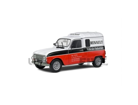 Carro Miniature Collection SOLIDO 1/18 Renault 4Lf4 Industrial Vehicle 1988 Branco / Vermelho / Preto 1802206
