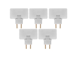 Conjunto De 5 Tomadas Planas Sem Contato Com Rotação 180 Graus, Adaptador De Tomada Padrão Europeu(1 Para 3), 110, 250v