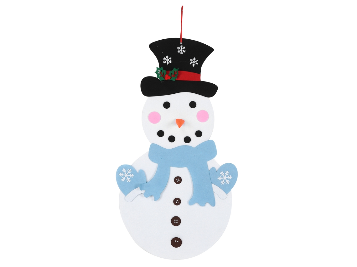 Laxiscreed Conjunto De Bonhommes De Neve Em Feltro Para Natal Com Ornamentos Removíveis Para Decoração De Parede