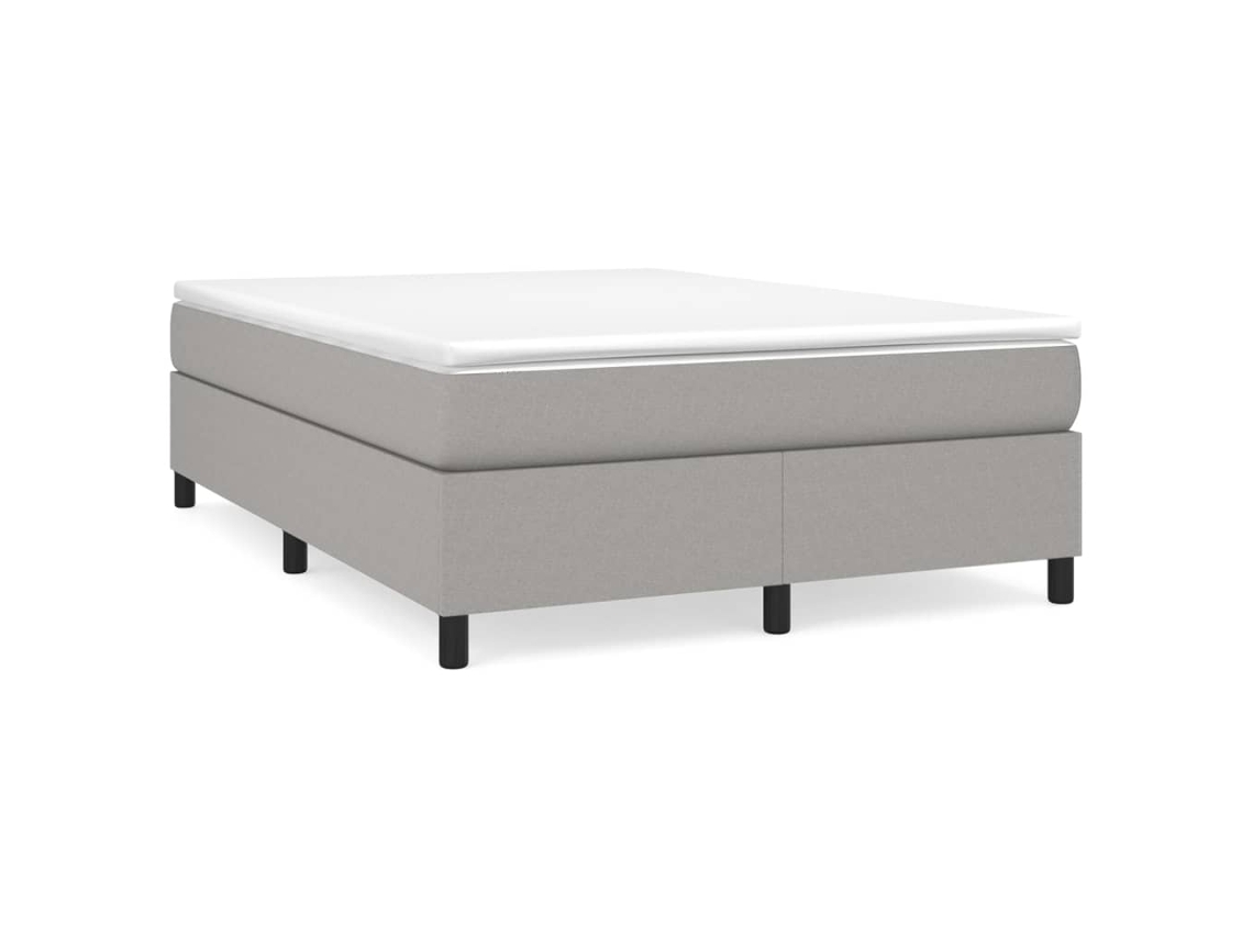 Box Spring Bed, Box Spring Beds Vidaxl Cinzeto Tecido (140 X 200 Cm)
