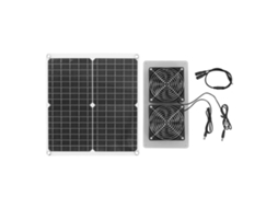 Kit de ventilador solar com painel monocristalino 18V 25W, à prova d'água, marca BRILVIBERA