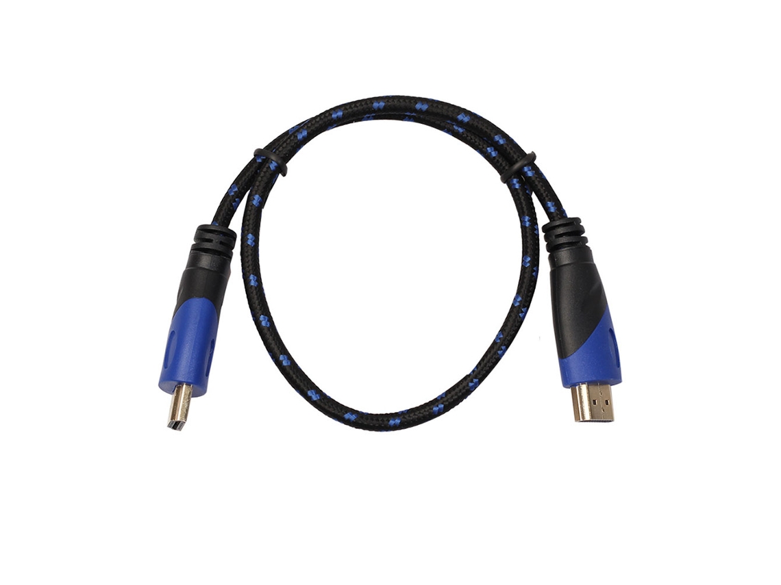 Cabo Hdmi LAXISCREED Cabeça Azul e Preta Leve Fibra