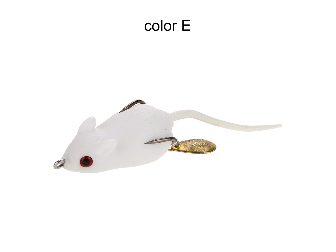 Lure Hard Bait, Bionic Mouse Shape With Double Hook Design, Snakehead Bait Hard Lure Mouse Bait (e)