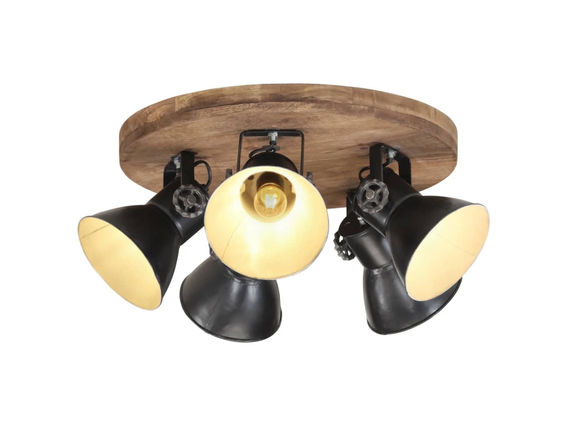 Candeeiro de teto 25 W VIDAXL E27 preto (50x50x25 cm)
