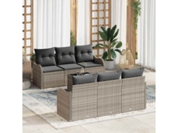 Vidaxl Conjunto De Sofá De Jardim Cinzento-claro 55 X 55 X 37 Cm