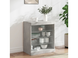 Aparador con luces LED 60,5x37x67 cm Gris Cemento