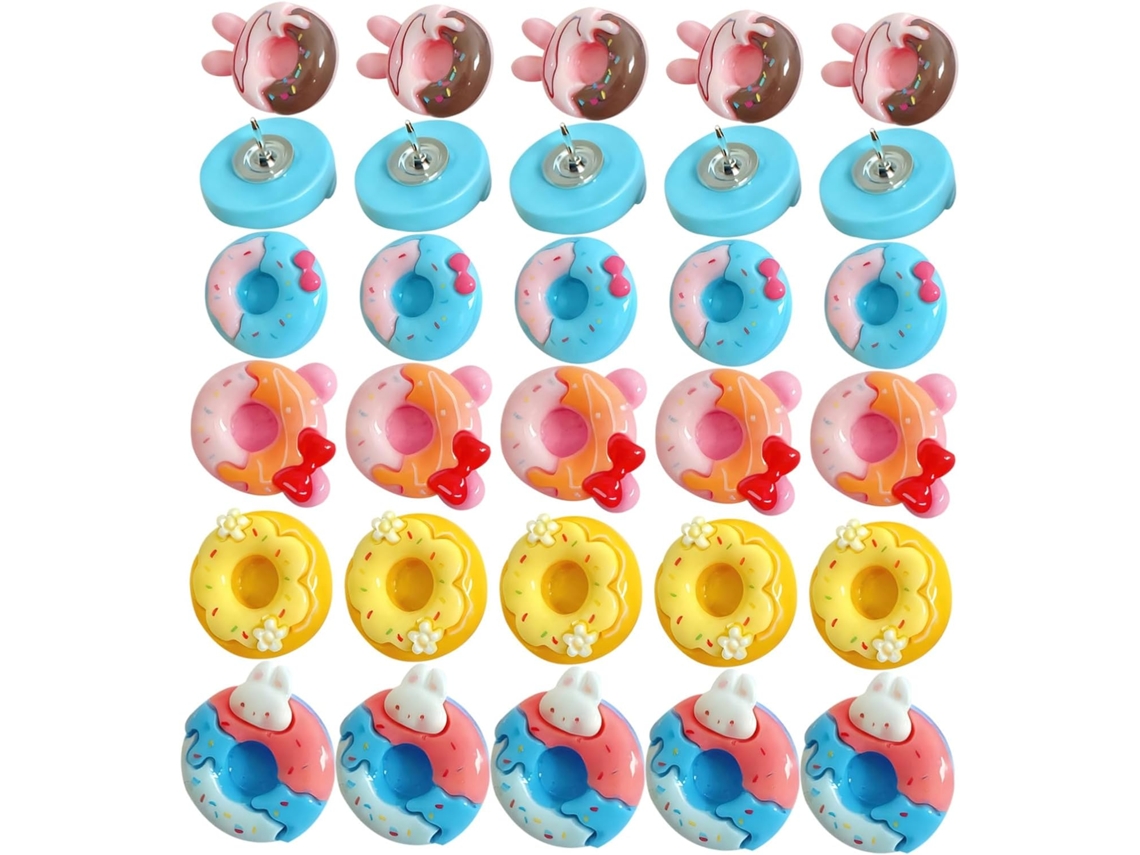 Alasum 30 Unidades de Tachinhas Resina Com Design Fio Fixadores Decorativos Para Quadros Cortiça, Ideais Para