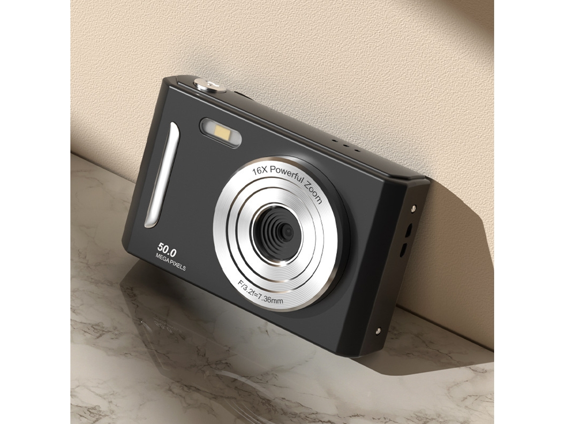 Câmara Digital Tela Ips De 2,4 Polegadas, Zoom De 8x Com Luz De Preenchimento (preta) Cuich