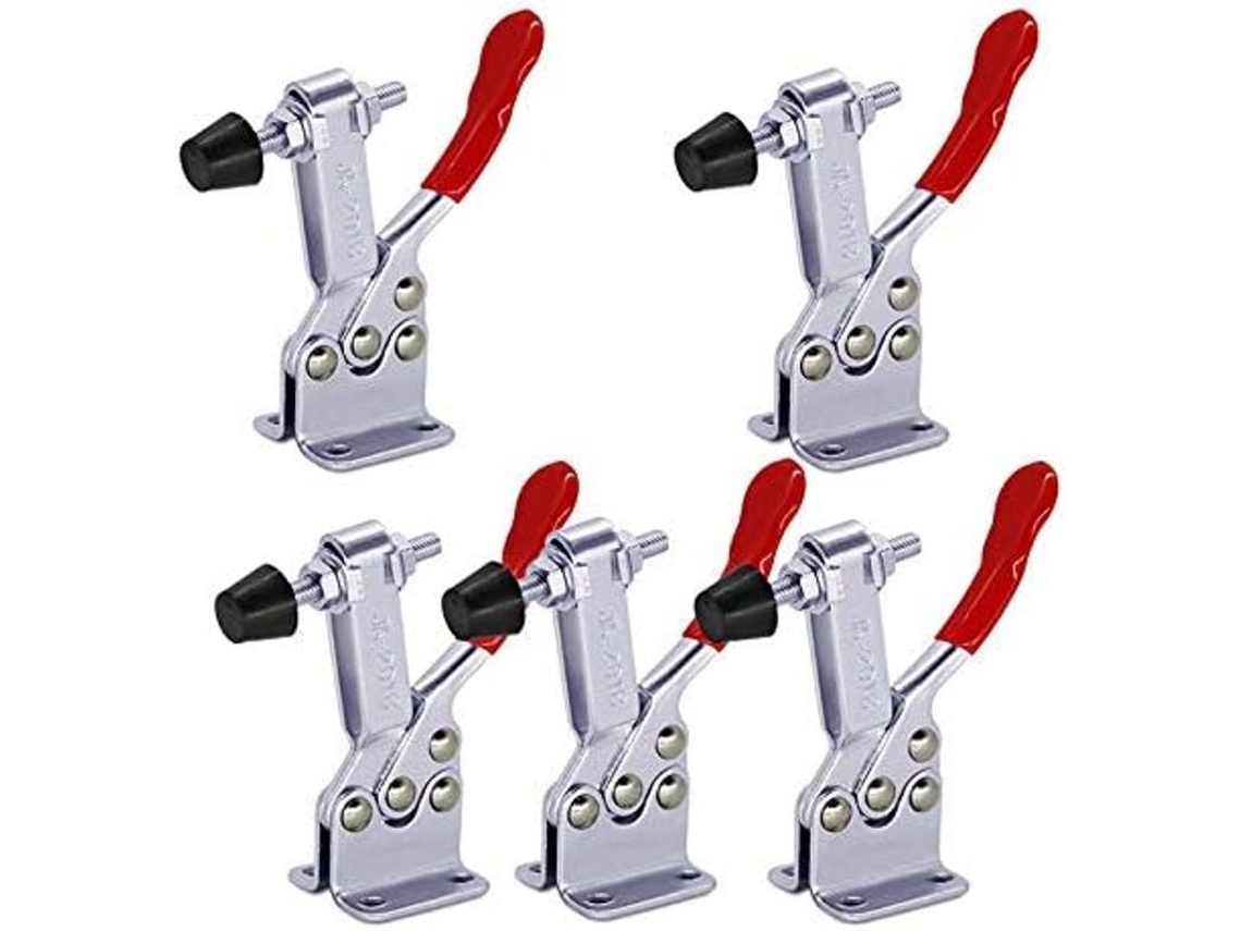 Abrazadera de Palanca Toggle 201b Roja Antideslizante 90kg Aço Carbono Ferramenta Manual S/MARCA