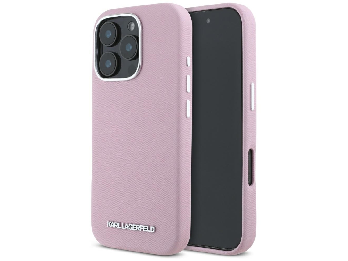 Capa Karl Lagerfeld Saffiano Completamente Envolta Para Iphone 16 Pro Max Para Magsafe