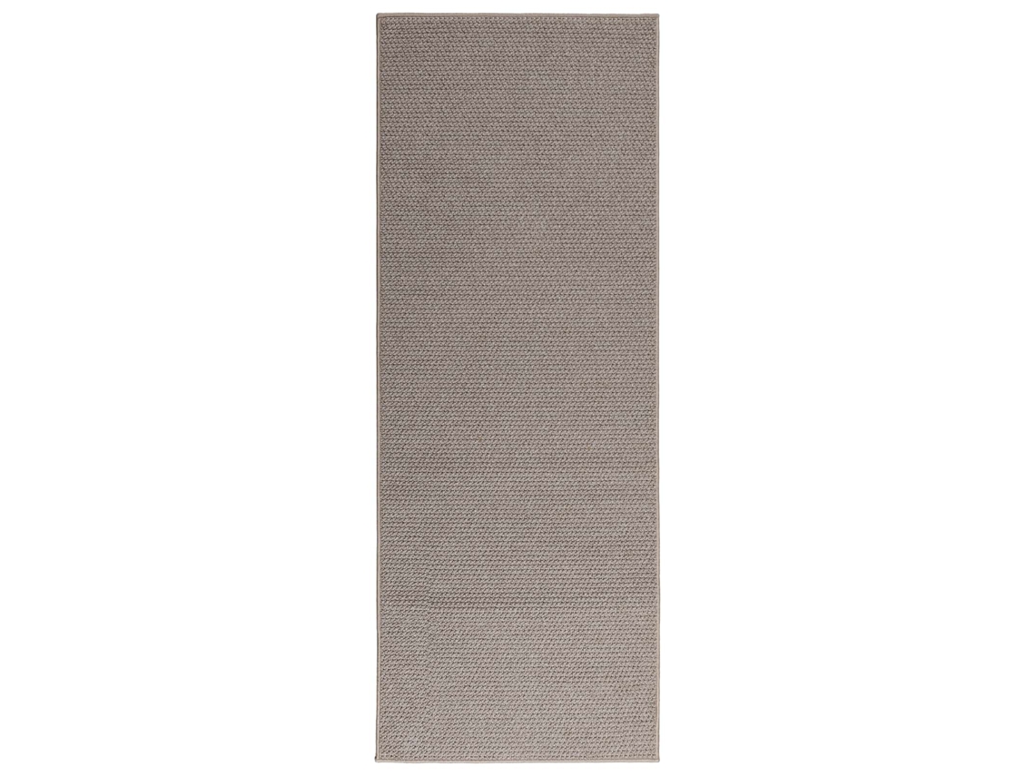 Conjunto 1 Tapete Moderno Vidaxl Castanho-acinzentado Poliéster (80 X 200 Cm)