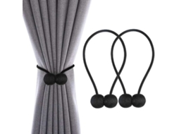 Conjunto De 2 Fivelas Magnéticas Para Cortina, Pretas