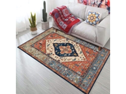 Tapete Ehstmind Persa Boêmio Antiderrapante Quarto Estudo Retângulo Étnico Boho Marroquino Multicor (100x50x50cm)
