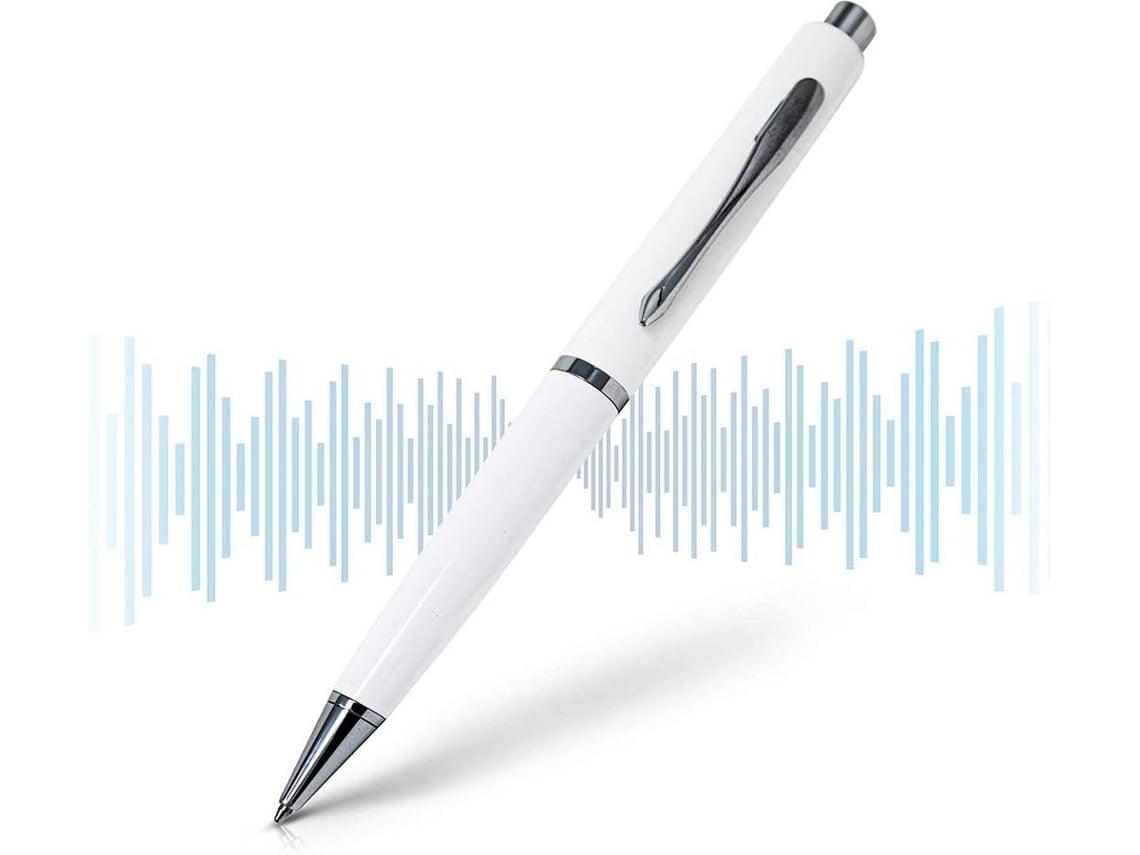 Gravador de Voz Digital de 32 Gb para Palestras com Bateria de Longa Duração Dispositivo de Gravação Usb Reprodução de Mp3Branco