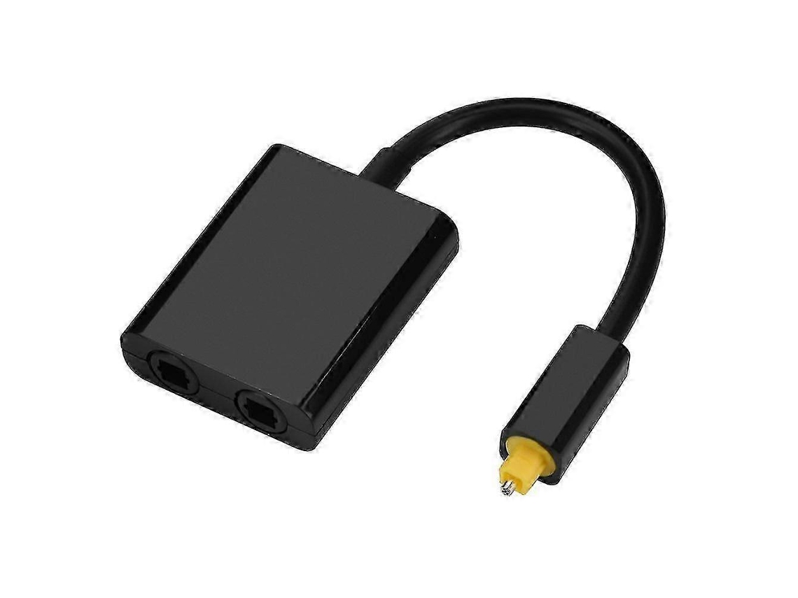 Adaptador Divisor De Áudio Óptico Digital De Porta Dupla (1 Unidade) Hengjian (preto)