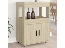 Vidaxl Carrinho De Bar 60x39,5x89 Cm Deriv. De Madeira Carvalho Sonoma